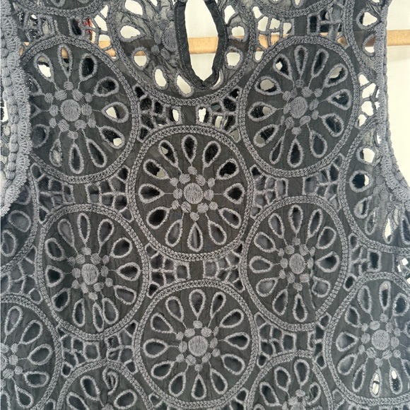 Johnny Was Navy Crochet Mini Dress - Picture 5 of 6